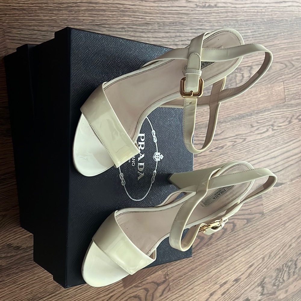 Prada - Patent leather Sandals.